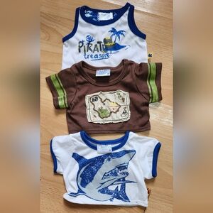 3 New Pirate Sea Ocean Theme Build A Bear Workshop Shirts For Stuffed Animal Toy
